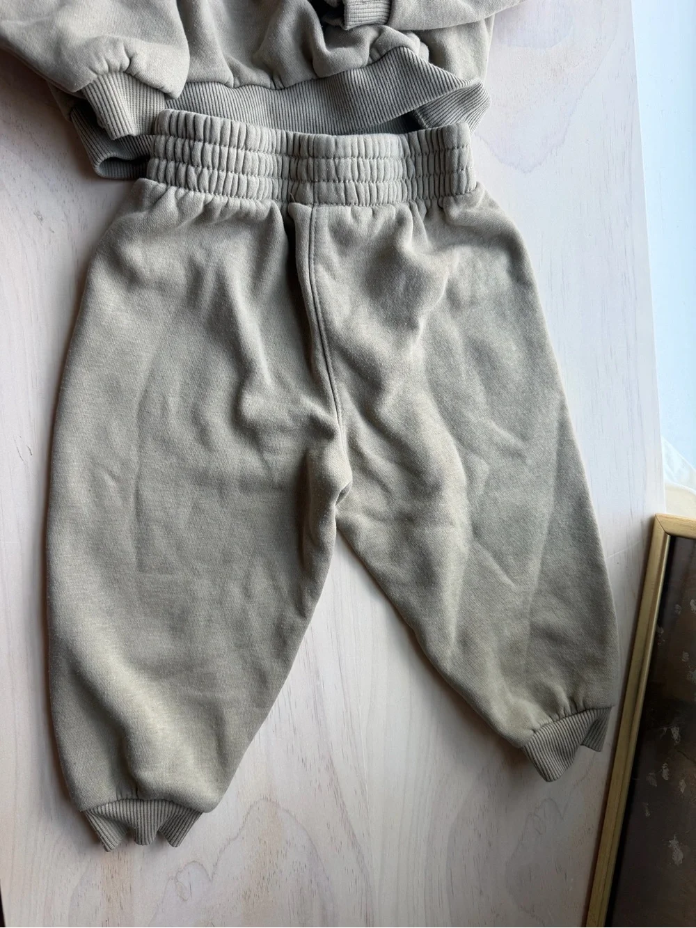 Nike Beige Hoodie and Joggers with Green Logo Accent
